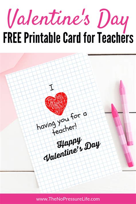 Teacher Valentine Printable